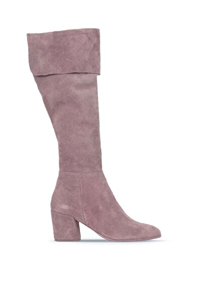 Bueno Shoes حذاء بكعب نسائي من جلد الغزال باللون الوردي 01wr5108