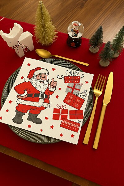 Parti dolabı Новорічна серветка Санта-Клаус, Новорічні святкування Паперові с...