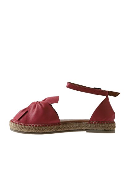 Bueno Shoes Fuchsiová kožená dámská Espadrille - 01ws1807