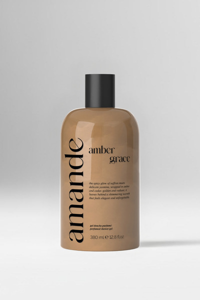 Amande Amber Grace Amber ve Safran Aromalı Parfümlü Duş Jeli 380 ml | Vegan Formül
