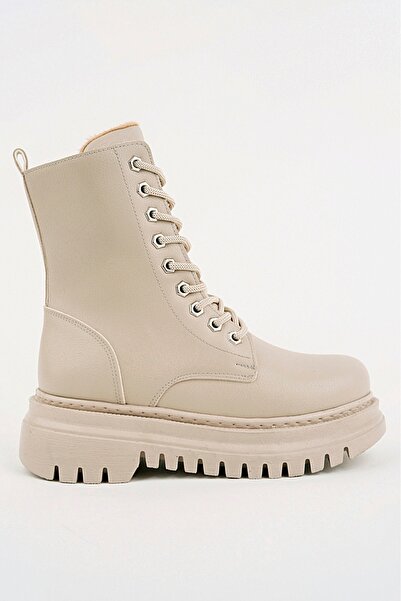 Freemax Γυναικείες μπότες με εγγύηση, γούνινες, ψηλές, ελαφριές, χειμερινές, με φερμουάρ, αδιάβροχες, μπεζ