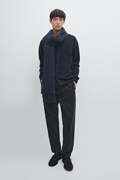 Massimo Dutti Yün karışımlı V yaka triko hırka