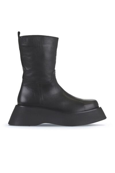 Bueno Shoes Cizme de damă din piele cu toc pană - negru 01wv5101