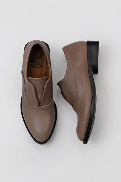 Bueno Shoes Pantofi plati din piele gri de damă - 01wt2400