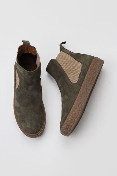 Bueno Shoes Haki Süet Kadın Düz Bot 01wt3206