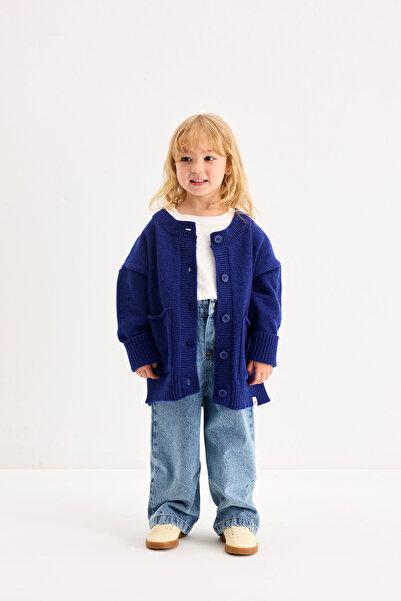 Marvy Wool Oversize Knitwear Cardigan Blue