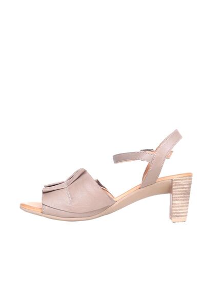 BUENO Shoes Gri Deri Kadın Topuklu Sandalet 01wn4000