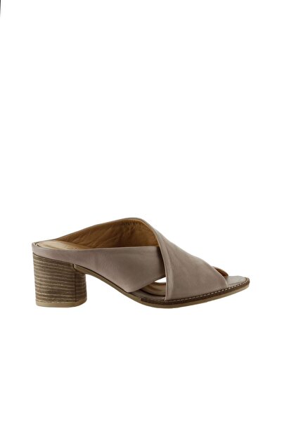 Bueno Shoes 01wn6108 Модель Сірі шкіряні жіночі капці на підборах