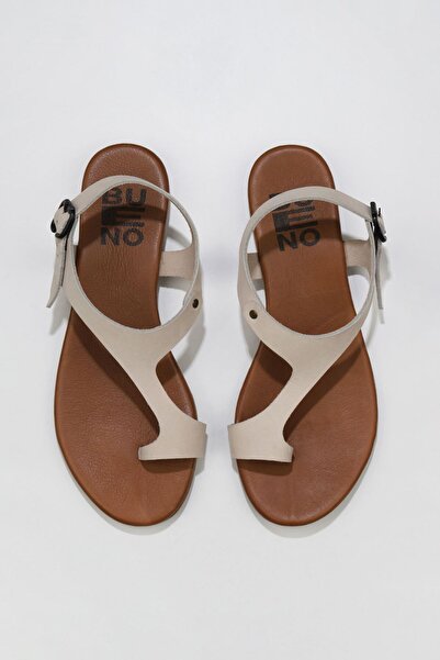 Bueno Shoes Μπεζ Nubuck Γυναικεία Σαγιονάρες 01wu7475