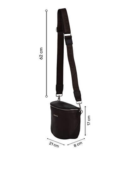 Bueno Shoes Brown Dark Npl Leather Women's Crossbody Bag 01Wby3606