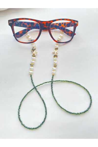 LiKESUN HOME نظارات نسائية بتصميم من الحجر الطبيعي - حزام وحبل