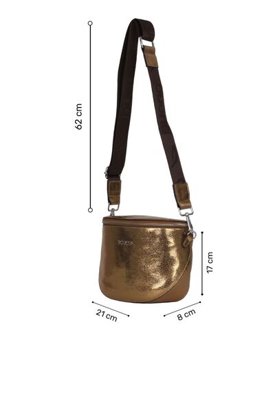 Bueno Shoes Bronze Shiny Leather Women's Crossbody Bag 01Wby3606