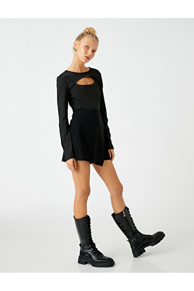 Koton Tricou cu mânecă lungă cu detaliu fereastră