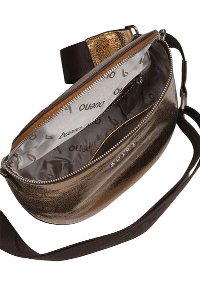 Bueno Shoes Bronze Shiny Leather Women's Crossbody Bag 01Wby3606