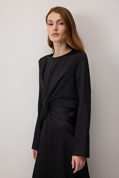 Touché Privé Draped Satin Dress