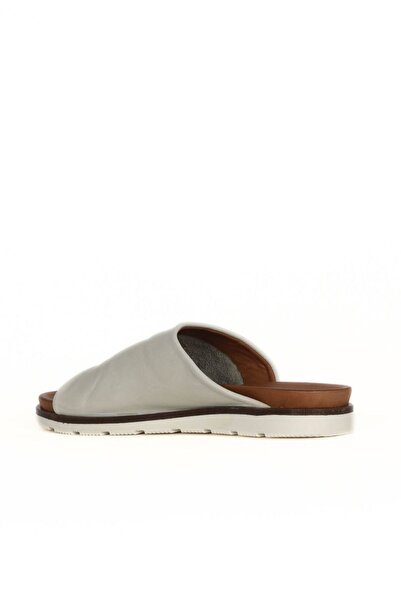 Bueno Shoes Khaki Light Leather Women's Flat Slippers 01Wl0503