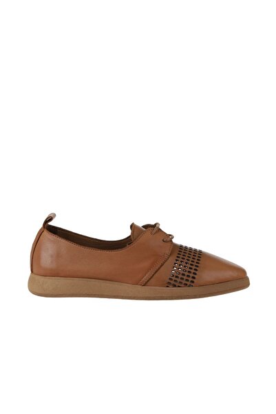 Bueno Shoes Dark Tan Leather Women's Casual Shoes - 01wy1501