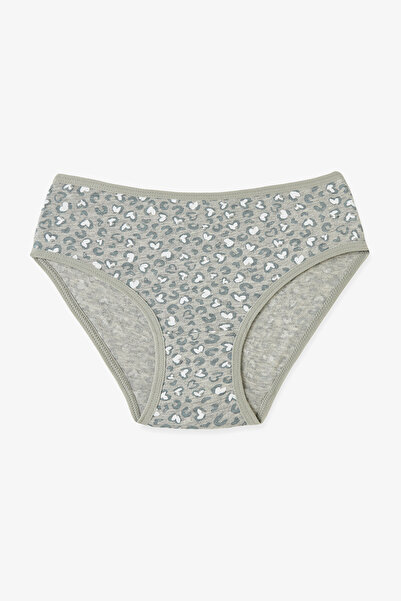 Penti Girl's Animal Leopard Patterned Regular Waist 5-Piece Panties