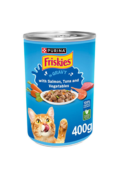 Gento Friskies Salmon, Tuna and Vegetables Wet Cat Food - 400 gm