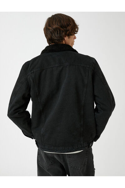 Koton Basic-Jeansjacke mit Kragendetail