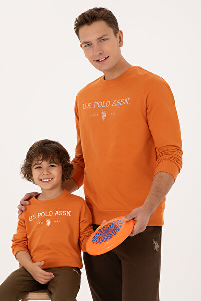 U.S. Polo Assn. Erkek Regular Fit Bisiklet Yaka Bakır İnce Basic Sweatshirt 50313743-VR182