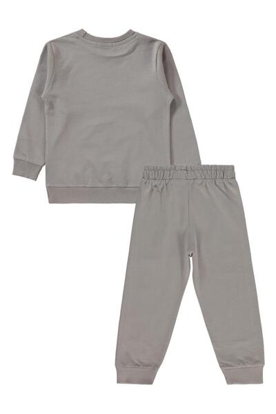 Civil Boys Cvl Printed 2-5 Years Old Tracksuit Set - Gray 2-3 Years Old