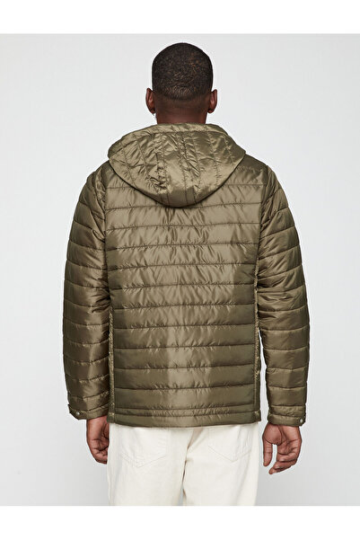 Koton Hooded Puffer Jacket with Pocket Detail Waterproof