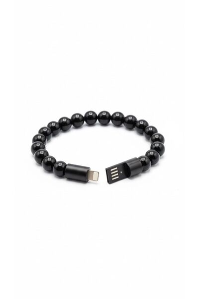 Zilvana Bileklik Şarj Kablosu 22,5 Cm 15W Lightning Siyah