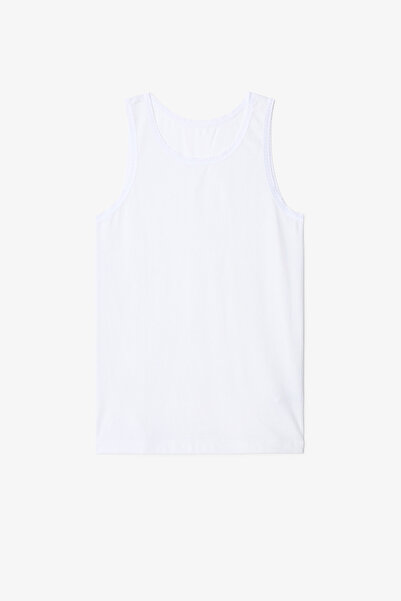 Penti Optical White Girls' Bow Ribbon Patterned Cotton 2-Piece Thick Strap Undershirt