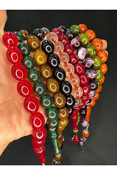 Anemore Collection 7 قطع من مسبحة الصلاة المصنوعة من الأكريليك ذات اللون المخ...