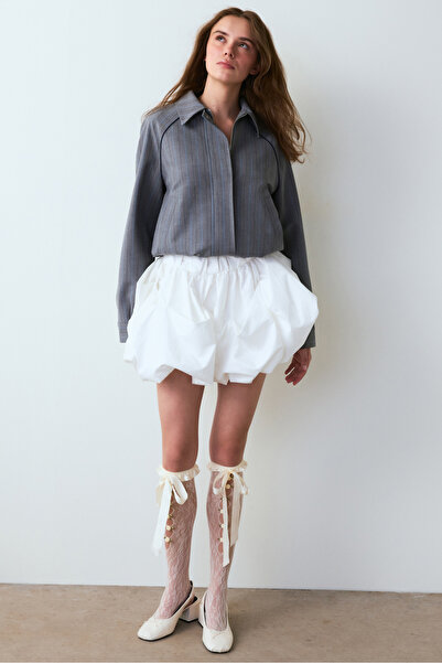 Penti Marsmelov Çiçek Desenli Fiyonklu File Külotlu Çorap