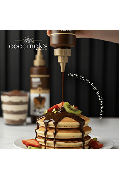 COCOMEKS Bitter Çikolatalı Waffle Krep Pankek Sosu 300 GR