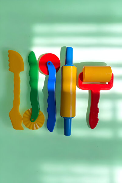 TutturX 6 Colors Play Dough and Molds (Roller-Cylinder-Knife Set)