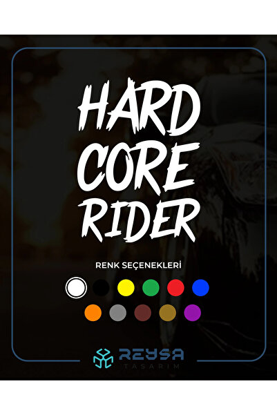 Reysa Tasarım Hard Core Rider Sticker 17x17 Cm Beyaz