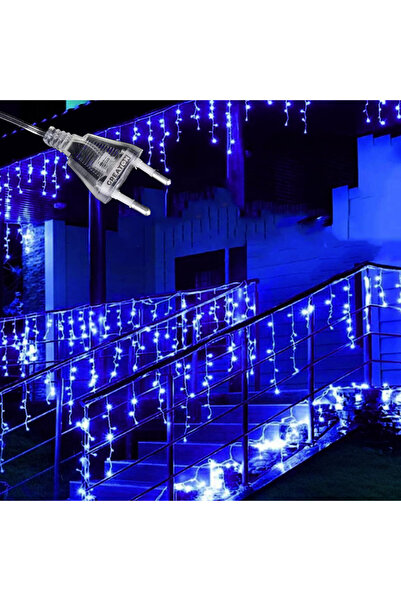 OEM Instalație de Crăciun, 15 m, 360 LED-uri, 8 efecte, Exterior/Interior, Interconectabil, Albastru