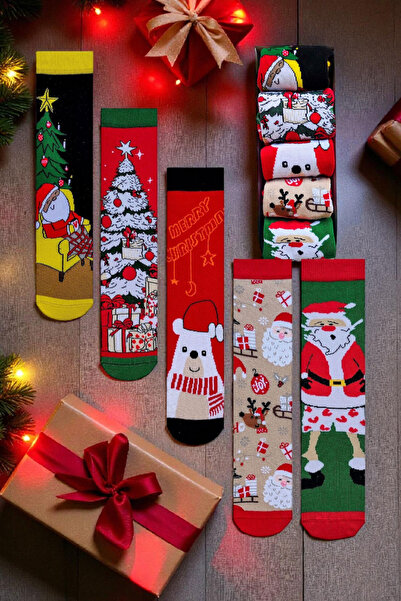 ZEYZEY MONKEY New Year's Themed New Year's Socks Set in a Premium Quality Special Gift Box of 5