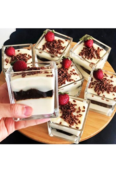 Paşabahçe Battal Boy Cam 6'lı Kare Magnolia Dondurmalık Seti - Magnolya Jumbo Kase