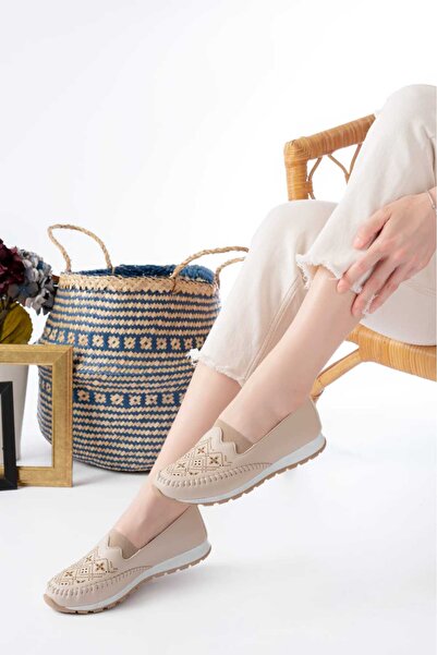 ASL SHOES STORE Ortopedik Tabanlı Günlük Yumuşak Rahat Kadın Cilt Ipli Laser ...