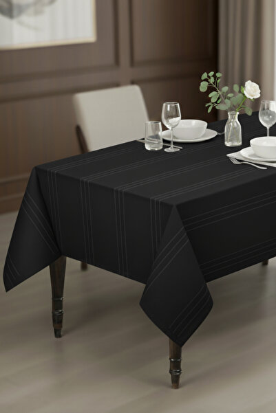RKT Tekstil Dertsiz Leke Tutmaz Colber Siyah Masa Örtüsü