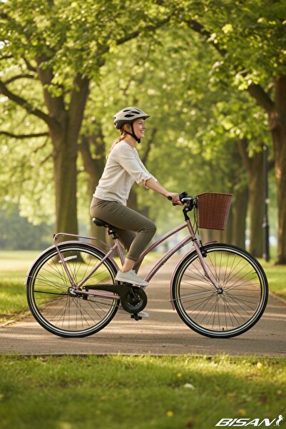 Bisan SERENITY KADIN ŞEHİR BİSİKLETİ 48CM V 28 JANT NEX.3 VİTES PUDRA PEMBE S...