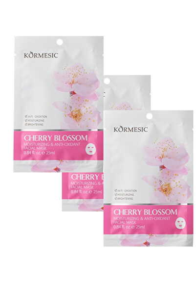 Kormesic 3x Cherry blossom facial mask – moisturizing, antioxidant, evens out complexion, 25 ml.