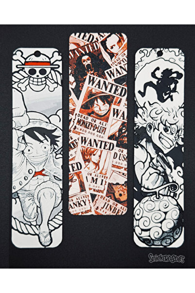 Snickerdoodles مجموعة علامات الكتب المنقوشة المكونة من 3 قطع - لوفي، غومو غوم...