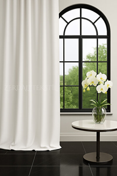 ZERDALİTEKSTİL Luxury 1St Class Custom Made White Satin Curtain