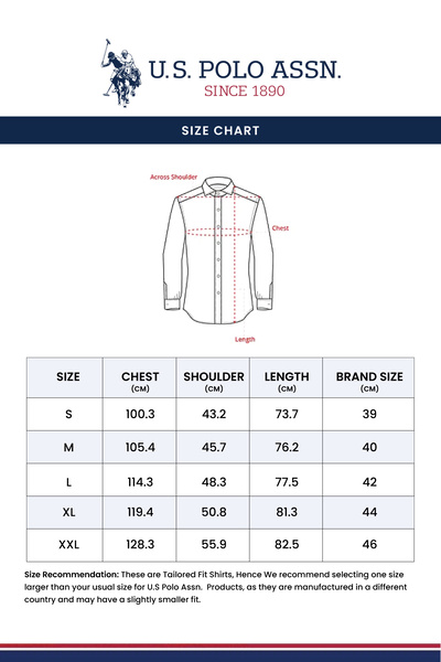 U.S. Polo Assn. Mens White Premium Satin Tailored Fit Shirt