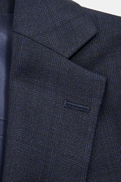 W Collection Dark Blue Buttoned Suit