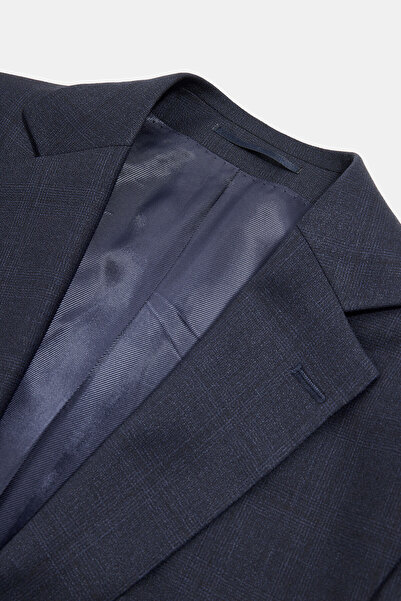 W Collection Dark Blue Buttoned Suit