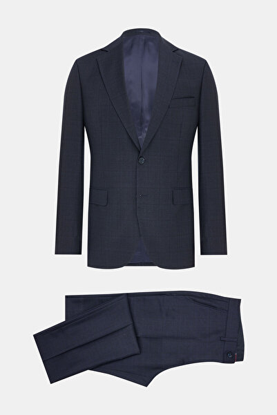 W Collection Dark Blue Buttoned Suit
