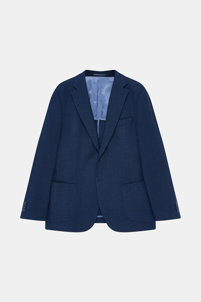 W Collection سترة قطنية/صوفية بأزرار باللون الأزرق الداكن