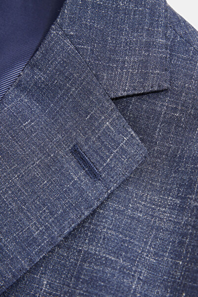W Collection Dark Blue Buttoned Suit