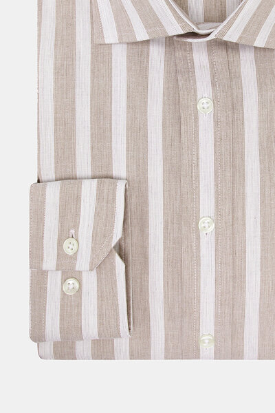 W Collection Brown Beige Shirt